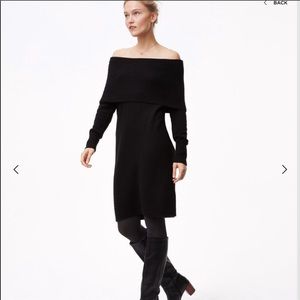Loft Off the Shoulder Sweater Dress